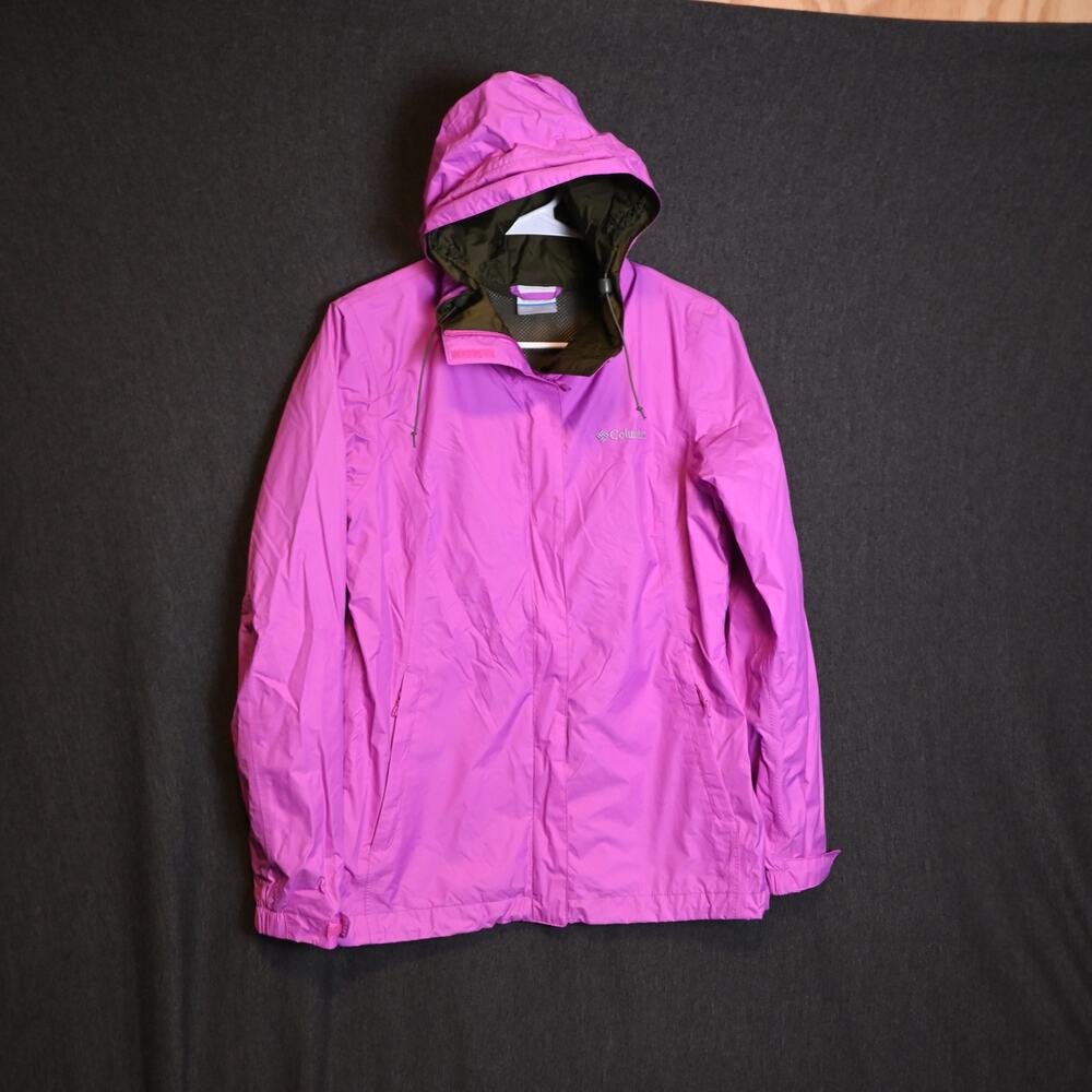 Columbia Women's S Waterproof Windbreaker Pink Jacket Omnitech Outdoors